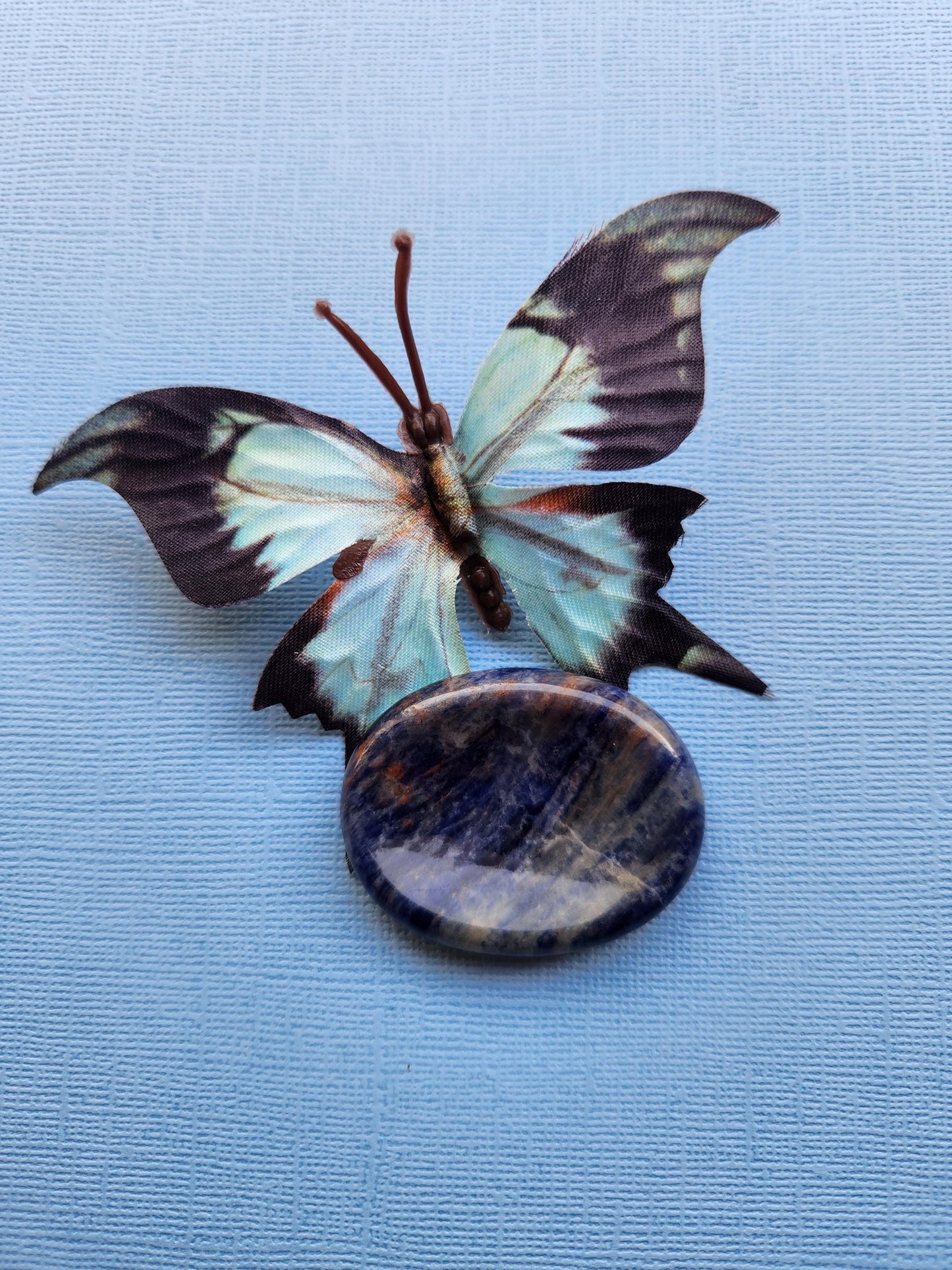 Sodalite Worry Stone – Pocket Crystal for Anxiety Relief, Thumb Stone, Healing Stone, Meditation Tool, Stress Gift, Pocket Stones, Crystals